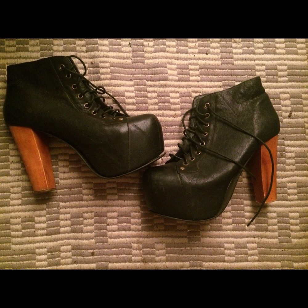 Jeffery Campbell black Lita boots